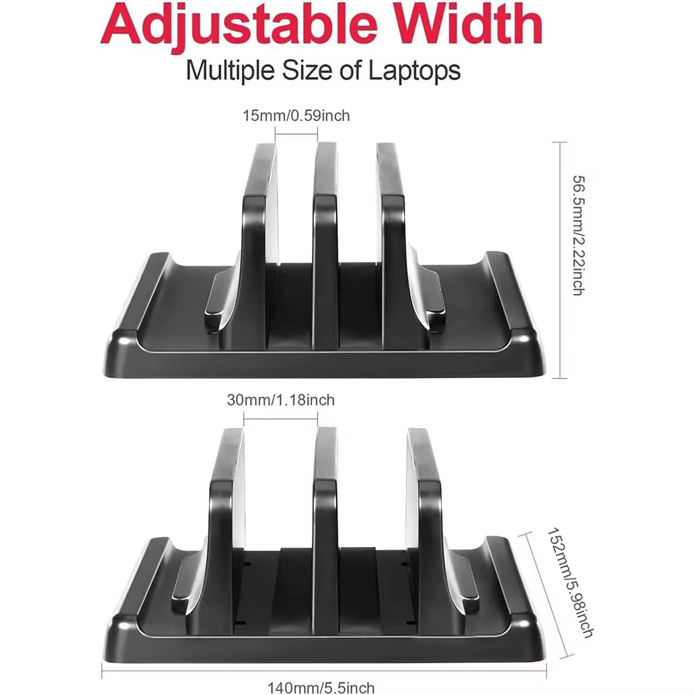 Vertical Laptop Stand Plastic Portable Macbook/Tablet/Phone Holder Adjustable Desktop Notebook Dock Space save Accessory-Vaydeer