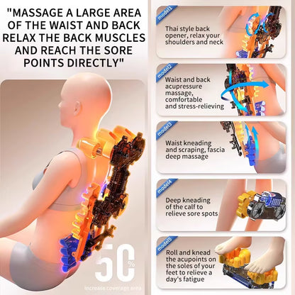 Shiatsu Neck Back Massager with Heat, 2D Ro 3D Kneading Massage Chair Pad, Adjustable Compression Seat Massager for Full Body