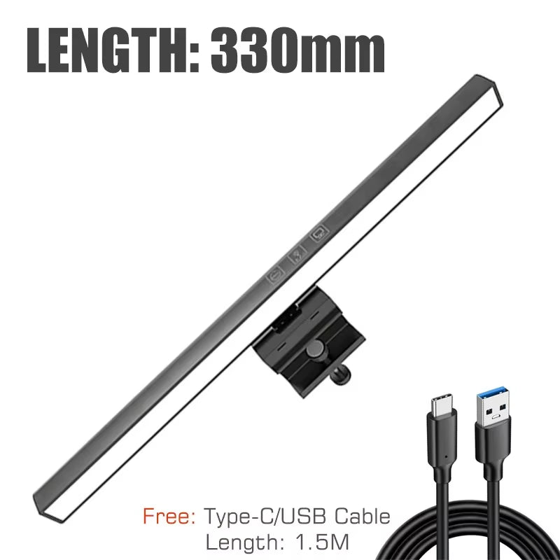 LED Desk Lamp Monitor Light Bar PC Computer Dimmable Screen Light 33Cm 50Cm Office Study Reading Hanging Table Lamp USB Powered