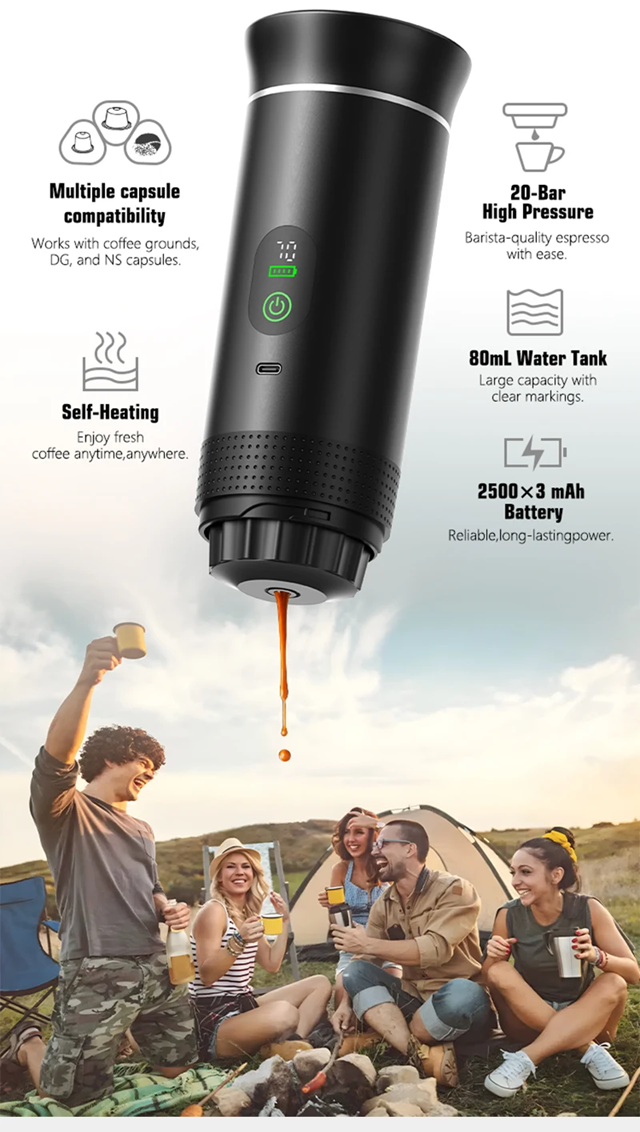 Wirelexpresso: Portable Electric Espresso Coffee Machine